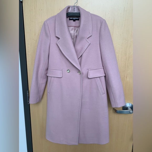 Karl Lagerfeld Jackets & Blazers - Karl Lagerfeld double breasted baby pink coat.
